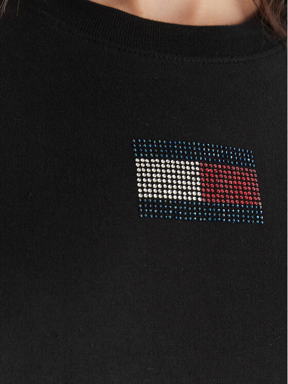 Tommy Jeans Tommy Jeans Póló Party Flag DW0DW21965 Fekete Regular Fit