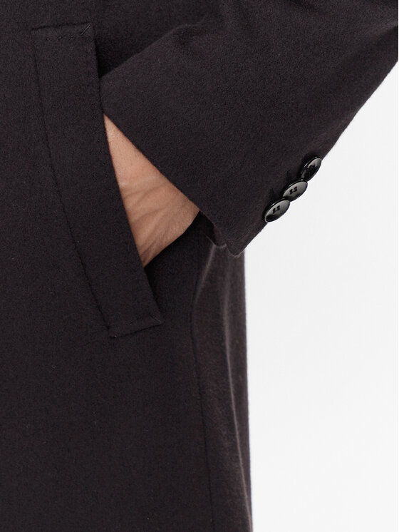 BOSS Boss Płaszcz wełniany H-Hyde-C-224 50485199 Granatowy Regular Fit