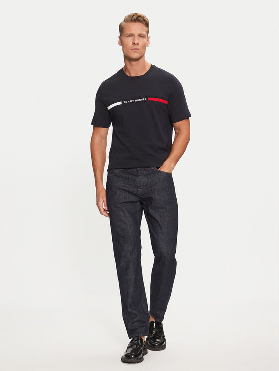 Tommy Hilfiger Tommy Hilfiger Tricou MW0MW36498 Bleumarin Regular Fit