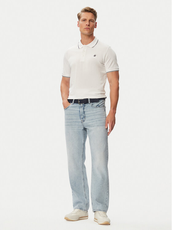 Beverly Hills Polo Club Beverly Hills Polo Club Polo marškinėliai P-SS26M-P42561 Balta Regular Fit