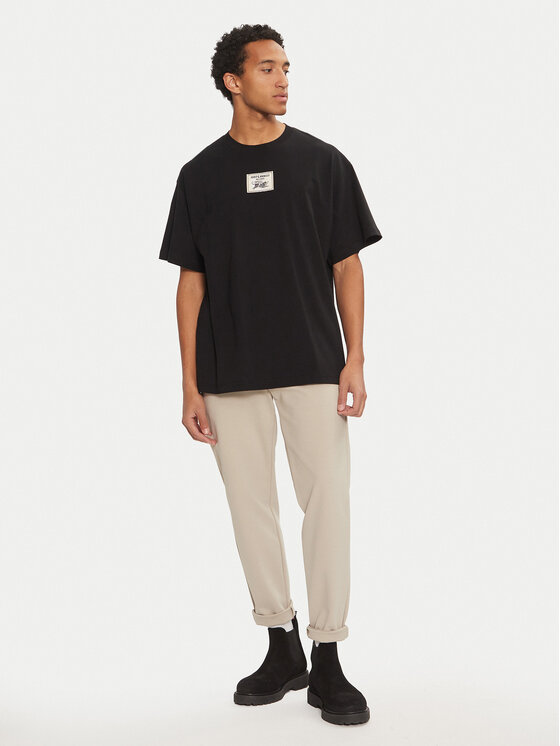 Just Cavalli Just Cavalli T-Shirt 77OAHE14 Czarny Regular Fit