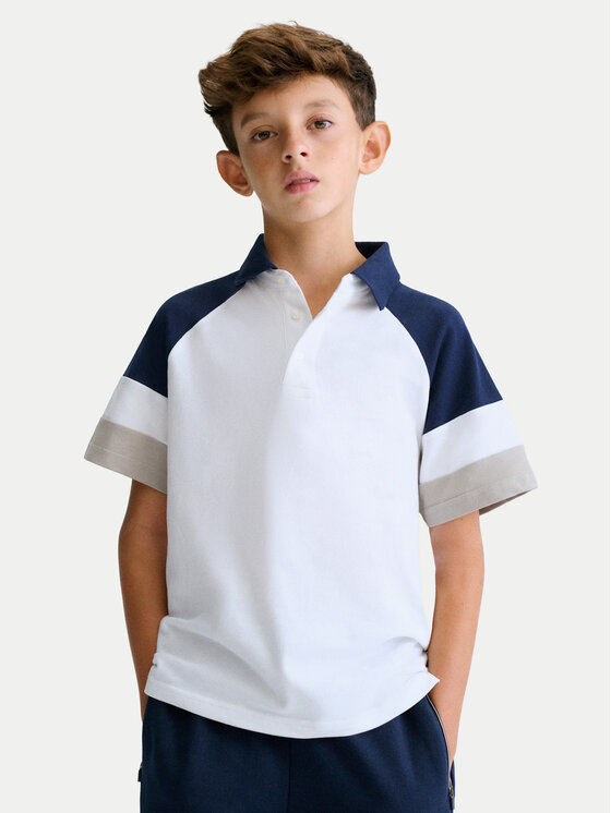 Mayoral Mayoral Tricou polo 6165 Alb Regular Fit