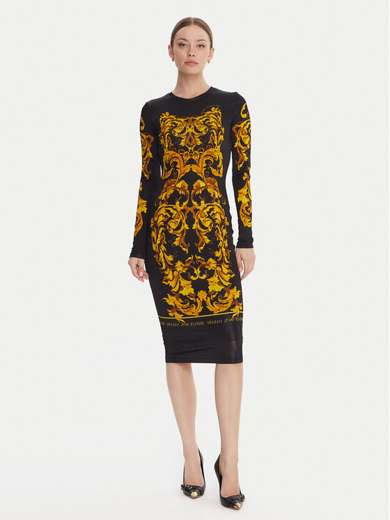 Versace Jeans Couture Versace Jeans Couture Rochie de zi 79HAO9P0 JS524 Negru Slim Fit