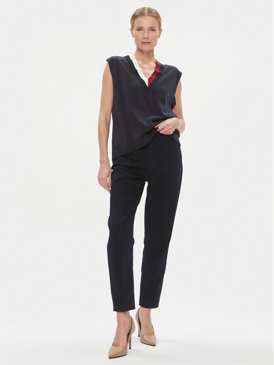 Tommy Hilfiger Tommy Hilfiger Džemper WW0WW40123 Tamnoplava Relaxed Fit