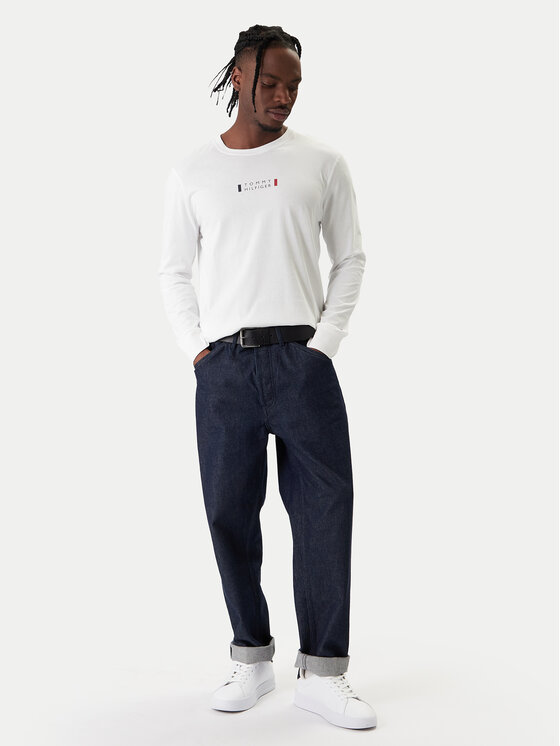Tommy Hilfiger Tommy Hilfiger S dlhými rukávmi Brand Love MW0MW41454 Biela Regular Fit