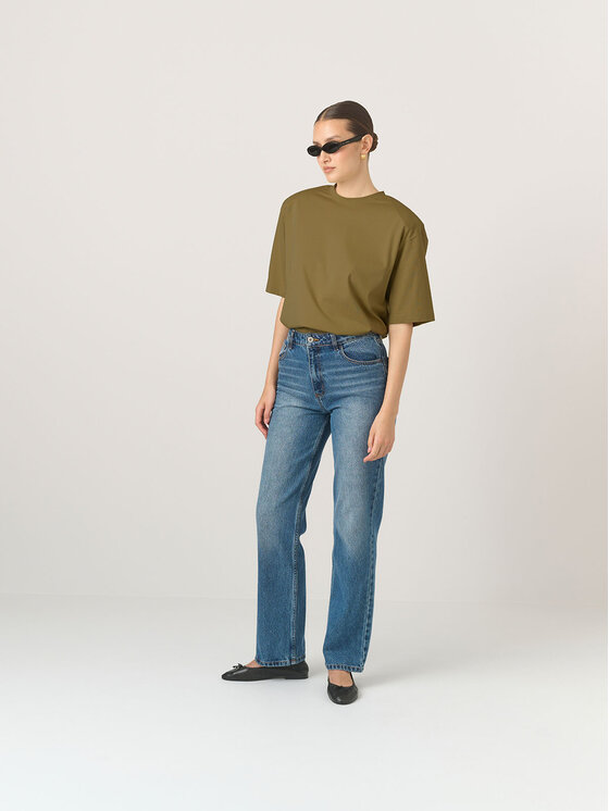 La Mania La Mania T-Shirt DRIFT Zielony Basic Fit