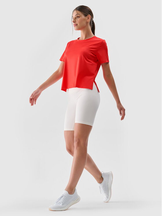 4F 4F Funkčné tričko BASIC+ Červená Oversize