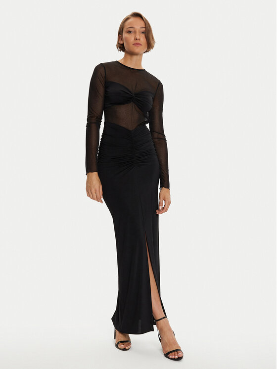 Simona Corsellini Rochie de seară A24CEAB060 Negru Slim Fit
