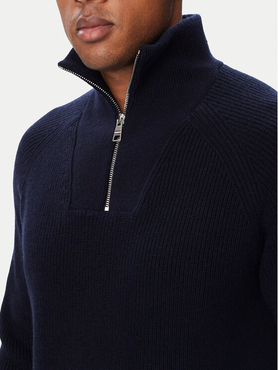 Tommy Hilfiger Tommy Hilfiger Megztinis Fisherman MW0MW42531 Tamsiai mėlyna Regular Fit