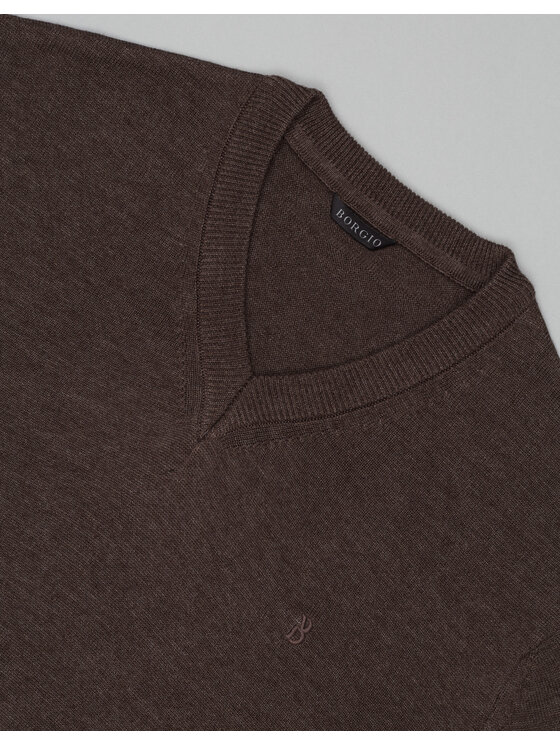 Borgio Borgio Sweter tiriolo_br Brązowy Regular Fit