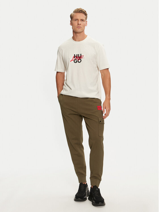 HUGO Hugo T-Shirt Dlongny 50521076 Écru Relaxed Fit