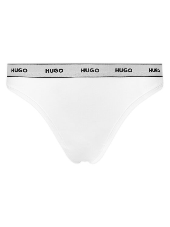 HUGO HUGO Komplet stringów Triplet Thong Stripe 50545680 Biały
