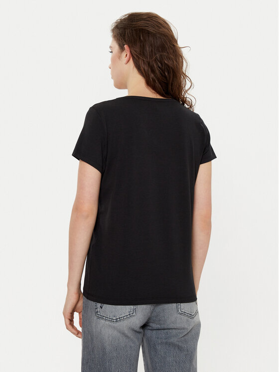 Pieces Pieces T-shirt New Billy 17102921 Crna Regular Fit