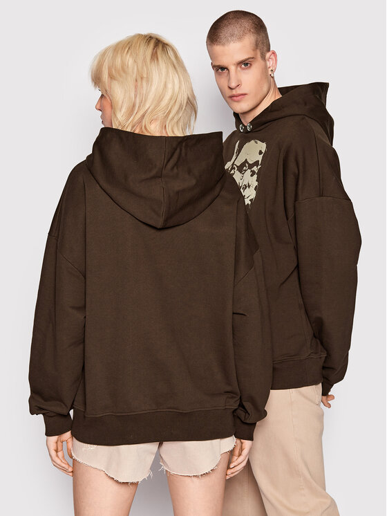 Felpa Unisex Rebuild No.3 Marrone Oversize