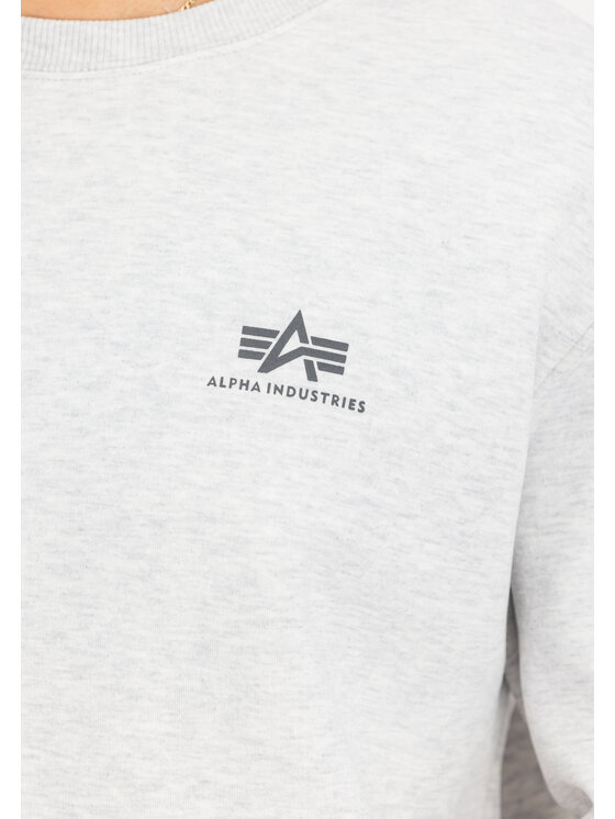 Alpha Industries Alpha Industries Mikina Basic Small Logo Sweatshirt Sivá Regular Fit