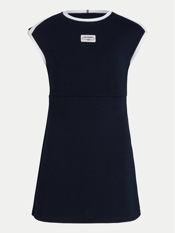 Tommy Hilfiger Tommy Hilfiger Kleid für den Alltag 1985 KG0KG07933 Dunkelblau Regular Fit