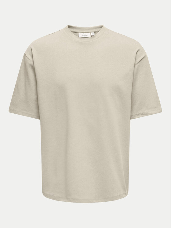 Only & Sons Only & Sons T-Shirt Caspian 22031940 Beżowy Authentic Fit
