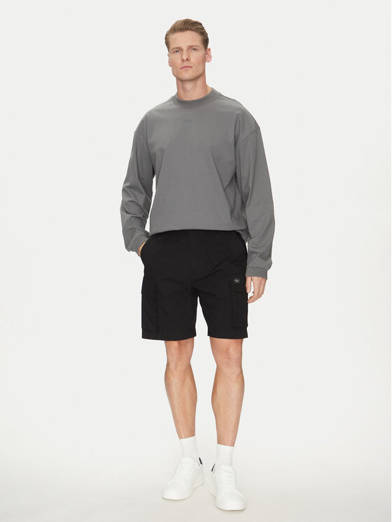 Calvin Klein Jeans Calvin Klein Jeans Šortky z materiálu J30J327376 Černá Regular Fit