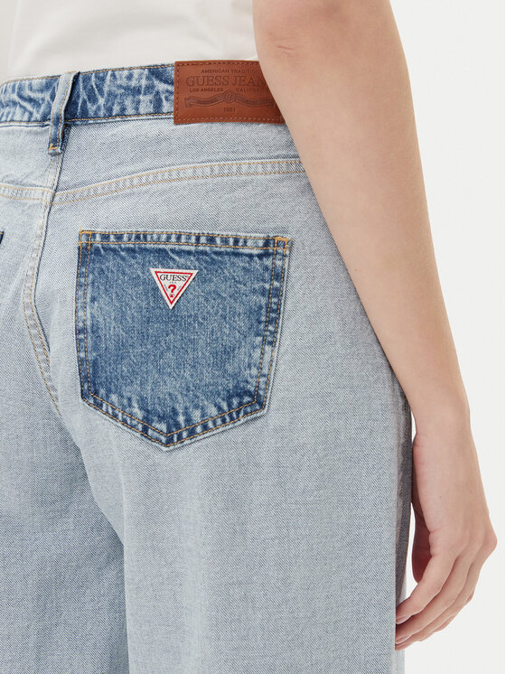 Guess Jeans Guess Jeans Blugi W5YA0Y D5M56 Albastru Wide Leg