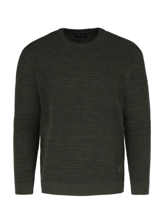 Volcano Volcano Sweter S-BERTO Czarny Regular Fit