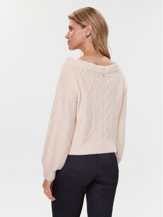 Guess Guess Sweter W3BR16 Z2YZ2 Różowy Relaxed Fit