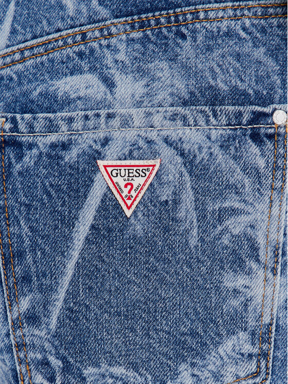 Guess Guess Jeans kratke hlače Claudia W3GD29 D4ZR3 Mornarsko modra Regular Fit