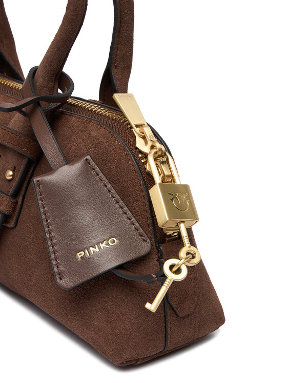 PINKO PINKO Kabelka Bowling Bag Baguette AI 25-26 PLTT 105334 A2JH Hnědá