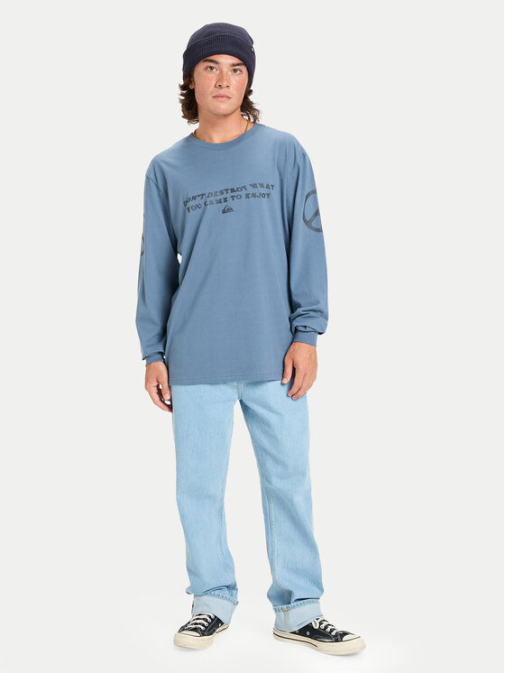 Quiksilver Quiksilver Majica z dolgimi rokavi Ev Cold Ways EQYZT08190 Modra Regular Fit