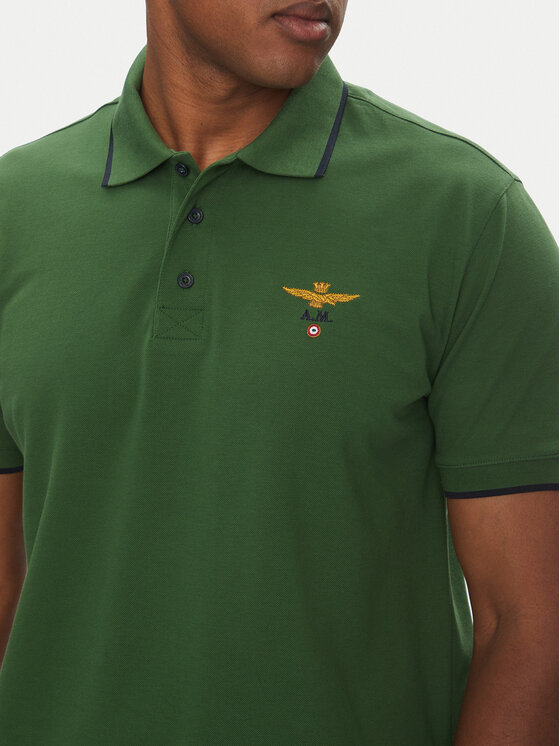 Aeronautica Militare Aeronautica Militare Tricou polo 251PO1308P82 Verde Regular Fit