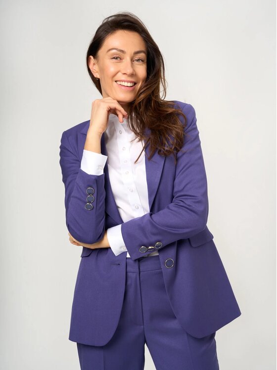 Willsoor Willsoor Marynarka 68240 Fioletowy Slim Fit
