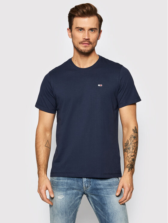 Tommy Jeans T-krekls Classic DM0DM09598 Tumši zils Regular Fit