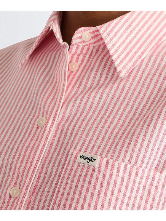 Wrangler Wrangler Koszula 112378139 Różowy Regular Fit