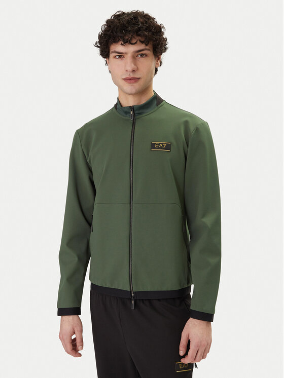 EA7 Emporio Armani EA7 Emporio Armani Džemperis ar kapuci 7M001334 AF16658 U7260 Zaļš Regular Fit