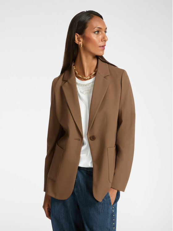 Elena Mirò Elena Mirò Giacca di transizione R053P000089N022 Marrone Slim Fit