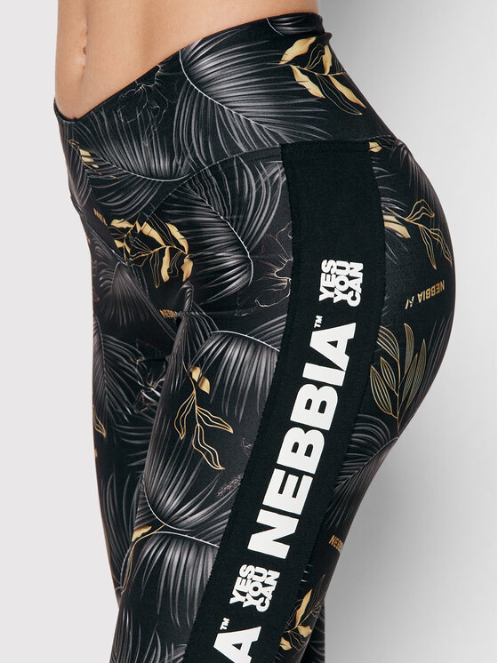 Nike gold and Black floral performance leggings