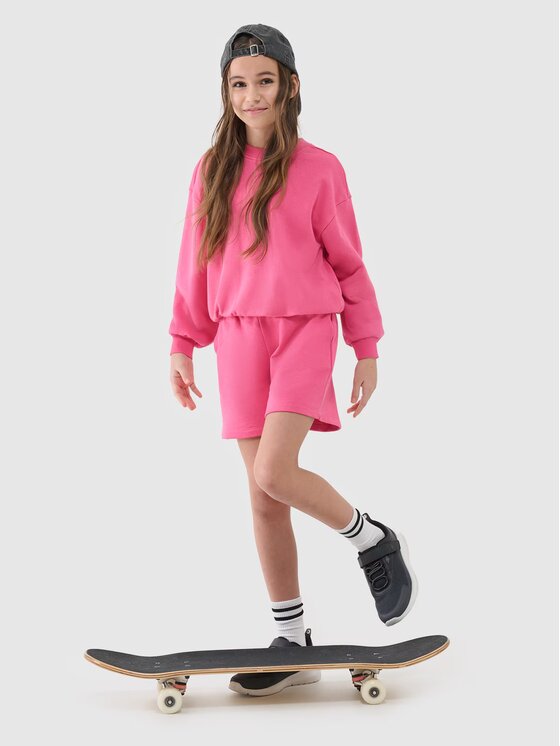 4F 4F Bluza 4FJWSS25TSWSF1479-54S Różowy Regular Fit