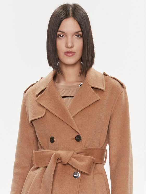Liu Jo Liu Jo Villane mantel CF3002 T3540 Beež Relaxed Fit