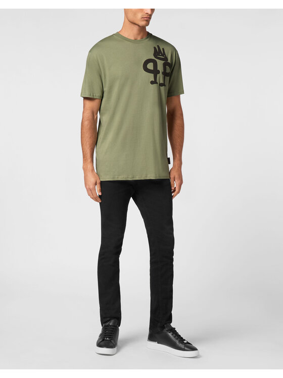 PHILIPP PLEIN PHILIPP PLEIN T-shirt 9417 Verde Regular Fit