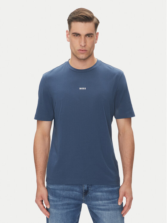 BOSS BOSS Marškinėliai Tchup 50473278 Mėlyna Relaxed Fit