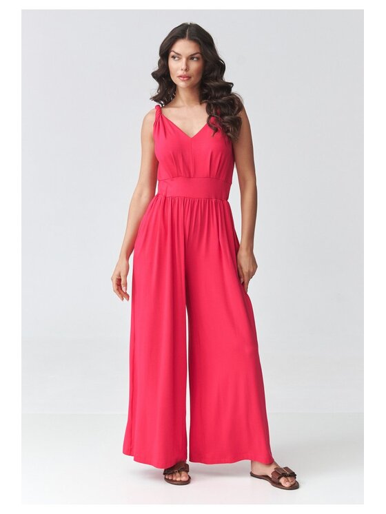 Makadamia Makadamia Kombinezon M925 Czerwony Loose Fit