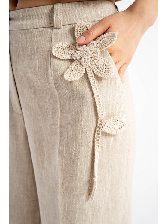 CLICK CLICK Παντελόνι υφασμάτινο 30-352 Μπεζ Comfortable Fit