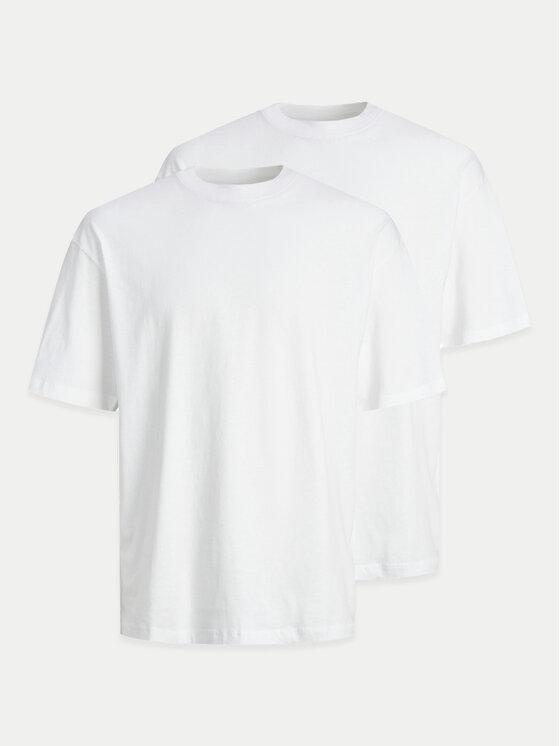 Jack&Jones Jack&Jones 2er-Set T-Shirts Bradley 12264845 Weiß Wide Fit