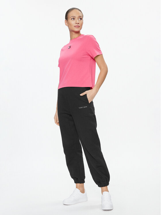 Tommy Jeans Tommy Jeans Sportinės kelnės Classics DW0DW17309 Juoda Relaxed Fit