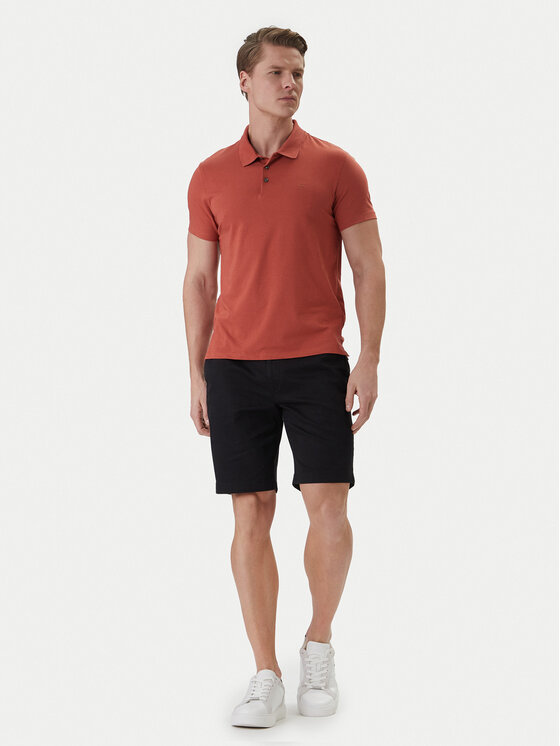 Calvin Klein Calvin Klein Polo LV04LF200G Pomarańczowy Slim Fit
