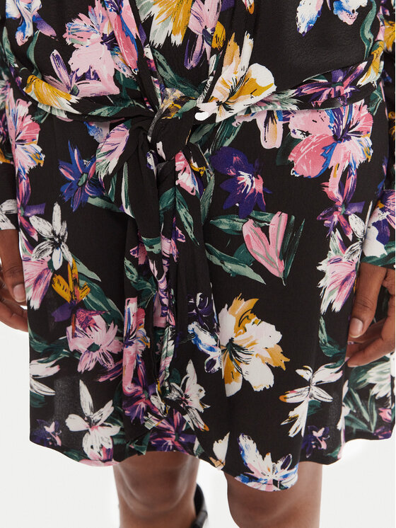 Desigual Desigual Haljina za svaki dan Flor Acrilica 25WWVW09 Crna Regular Fit
