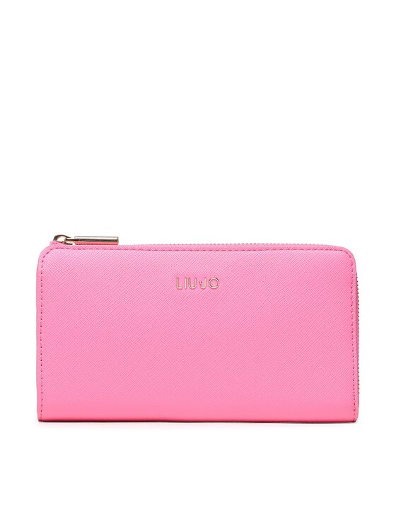 Portafoglio Donna Con Zip LIU JO Stampa Saffiano Fucsia