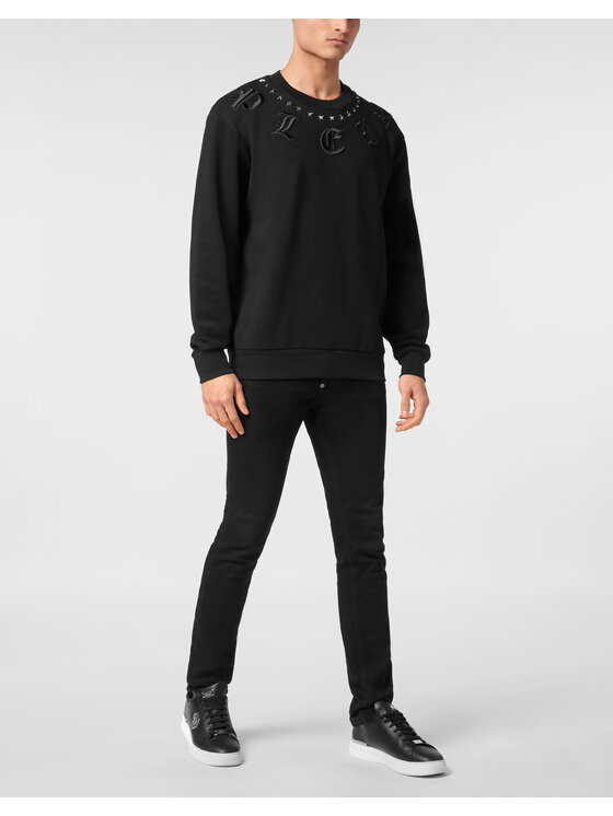 PHILIPP PLEIN PHILIPP PLEIN Bluza 24907 Czarny Regular Fit