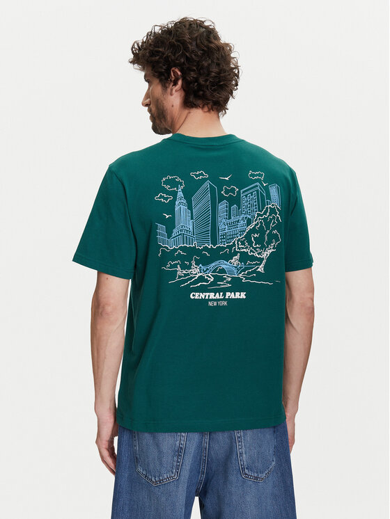 Gap Gap T-Shirt 768925-02 Zielony Regular Fit