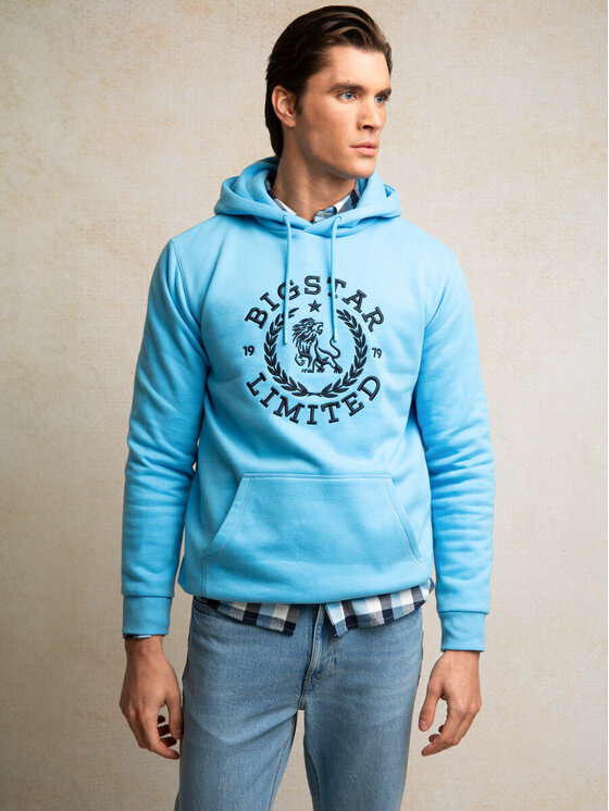 BIG STAR BIG STAR Bluza HANES_401_170 Niebieski Classic Fit