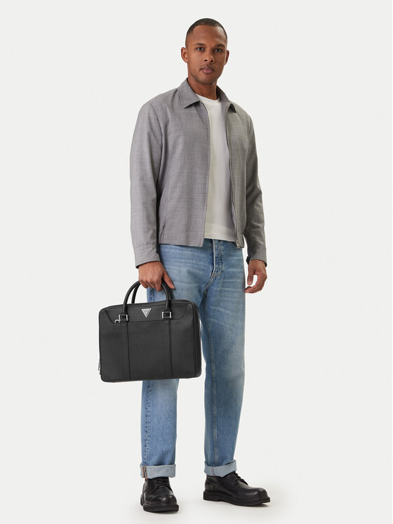 Guess Guess Brašna na notebook Certosa Saffiano Smart HMECSA P3138 Černá